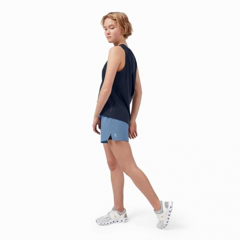 Blue / Black On Women's Running Shorts | NLO912074