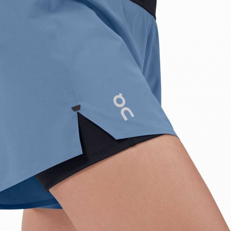 Blue / Black On Women's Running Shorts | NLO912074