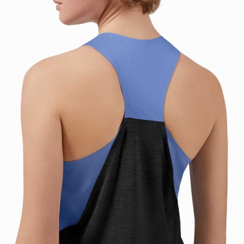 Blue / Black On Women's Tank Top | JDQ930751