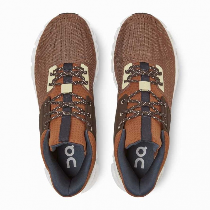 Brown On Cloud Hi Edge Men's Sneakers | TNJ812709