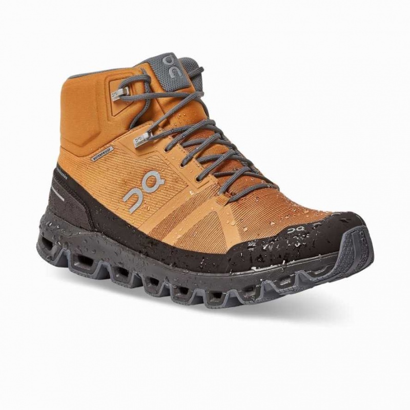 Brown On Cloudrock Waterproof Men's Hiking Boots | SEM126453