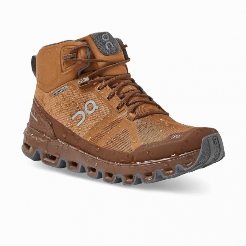 Brown On Cloudrock Waterproof Women's Hiking Boots | HYO904516