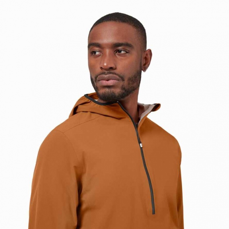 Brown On Waterproof Anorak Men's Jackets | JIE618075