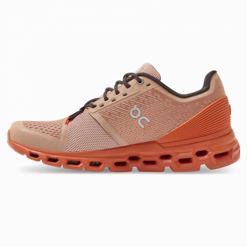 Brown Rose On Cloudstratus Women's Road Running Shoes | ENP079843