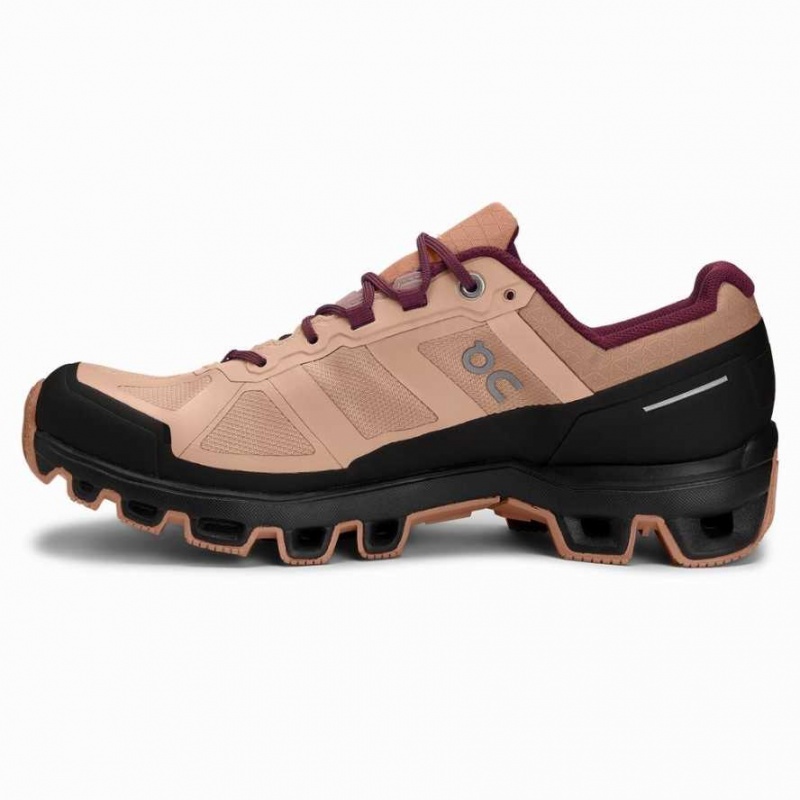 Brown Rose On Cloudventure Waterproof Women's Trail Running Shoes | GVA807632