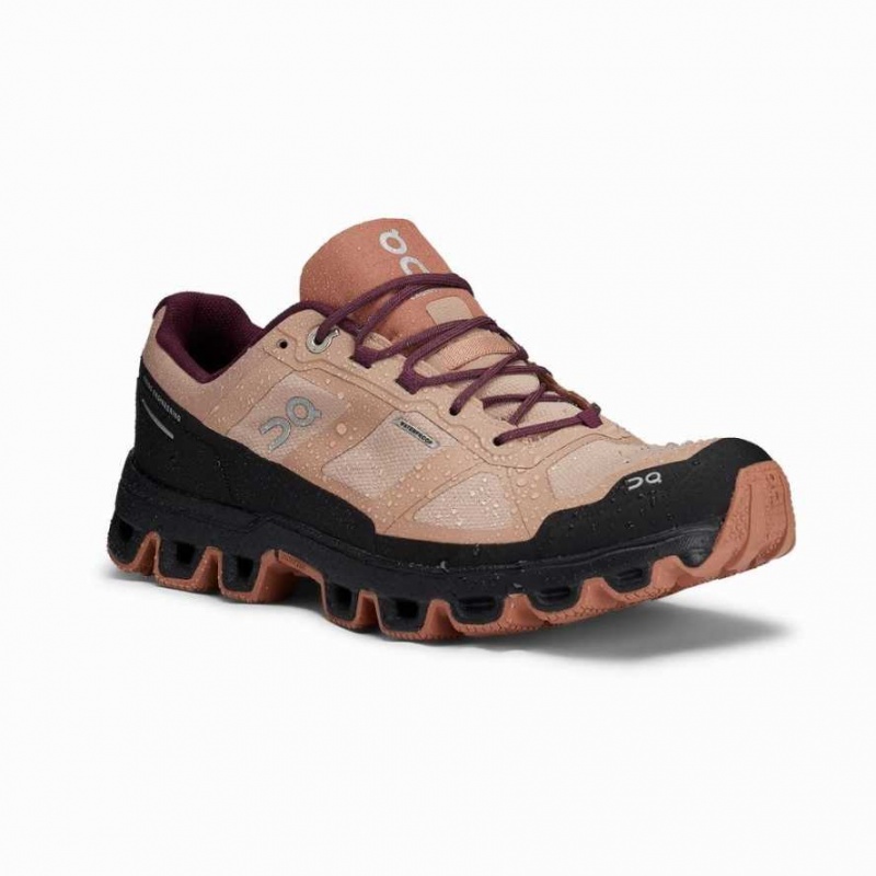 Brown Rose On Cloudventure Waterproof Women's Trail Running Shoes | GVA807632