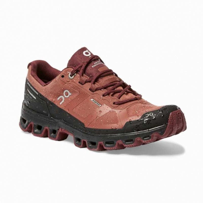 Brown Rose On Cloudventure Waterproof Women's Trail Running Shoes | FIO579302