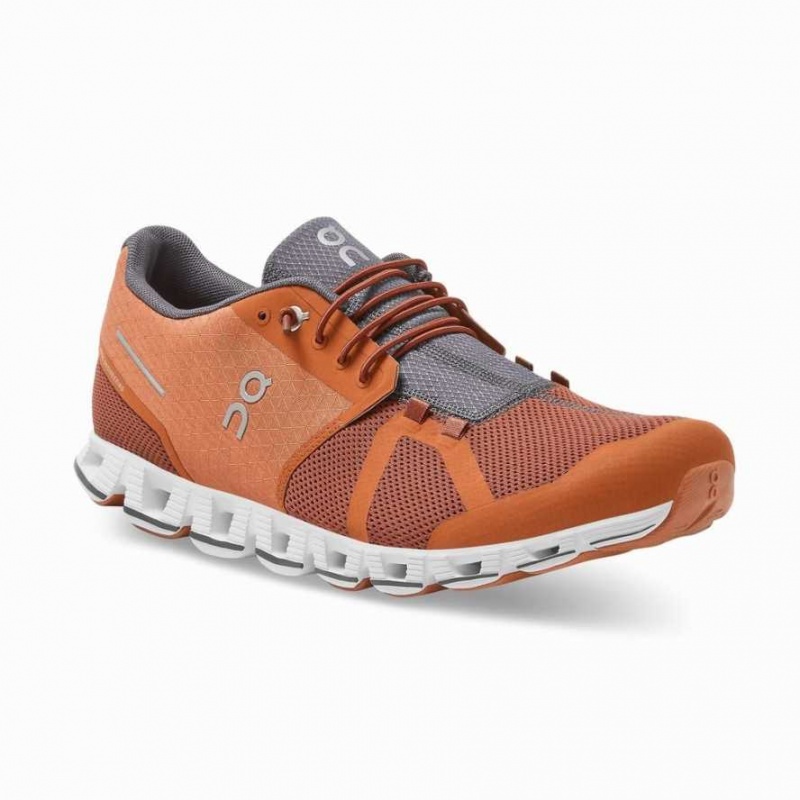 Brown / Orange On Cloud Men's Road Running Shoes | YOD926374