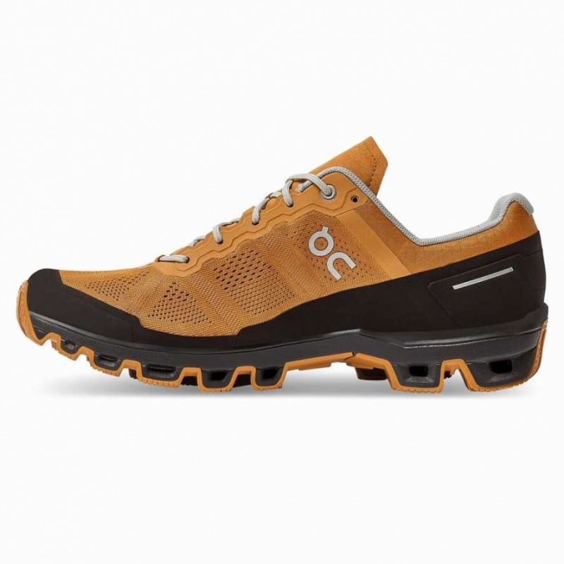 Brown / Yellow On Cloudventure Men's Trail Running Shoes | NZM512074