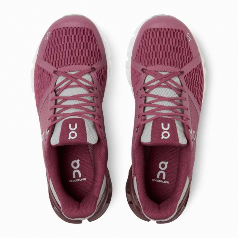 Burgundy On Cloudflyer Women's Road Running Shoes | UVS196837