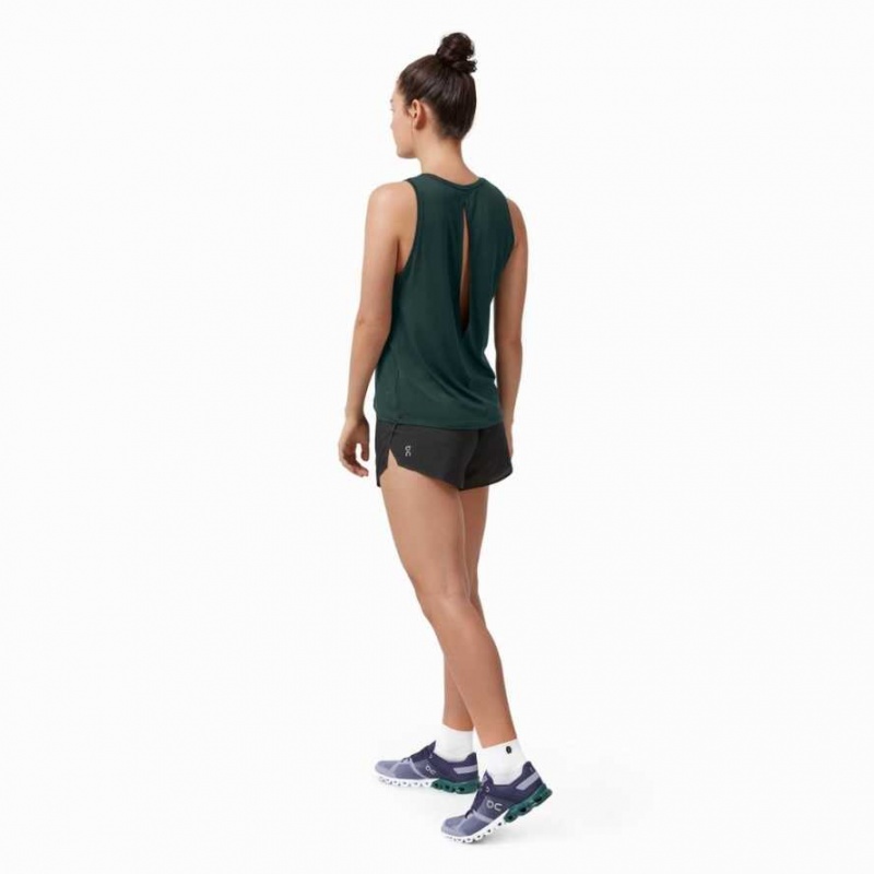 Dark Green On Active Women's Tank Top | FUJ206573