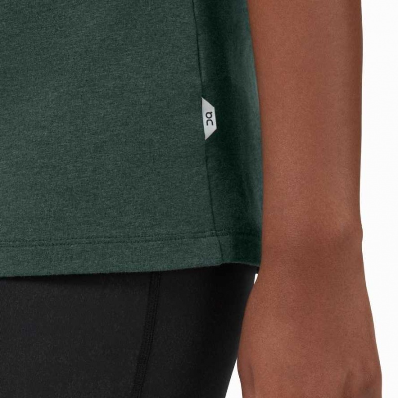 Dark Green On Women's T-shirts | MOW924035