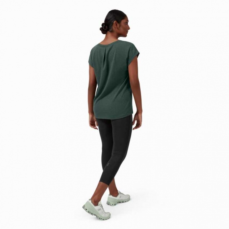 Dark Green On Women's T-shirts | MOW924035