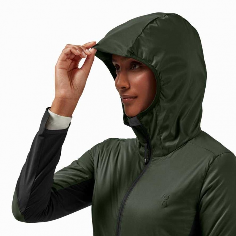 Dark Green / Black On Insulator Women's Jackets | GOW165723