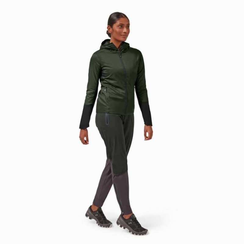 Dark Green / Black On Insulator Women's Jackets | GOW165723