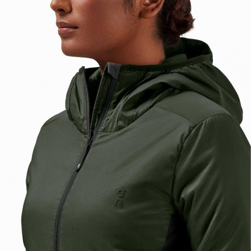 Dark Green / Black On Insulator Women's Jackets | GOW165723