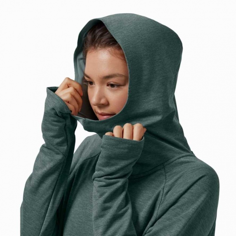 Green On Athletic & Running Women's Hoodies | ENF628347