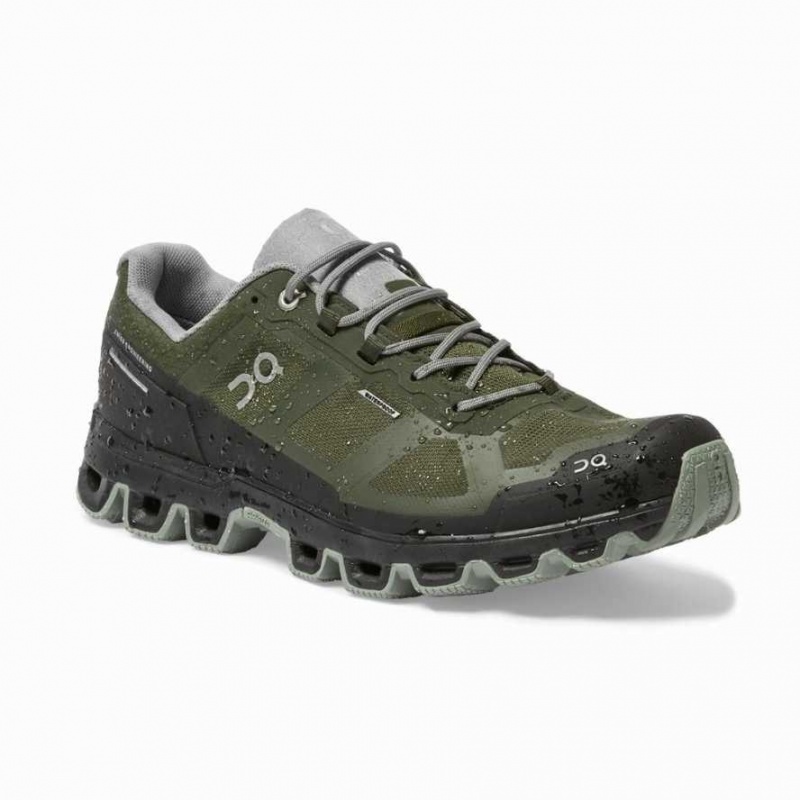 Green On Cloudventure Waterproof Men's Trail Running Shoes | DNB453760