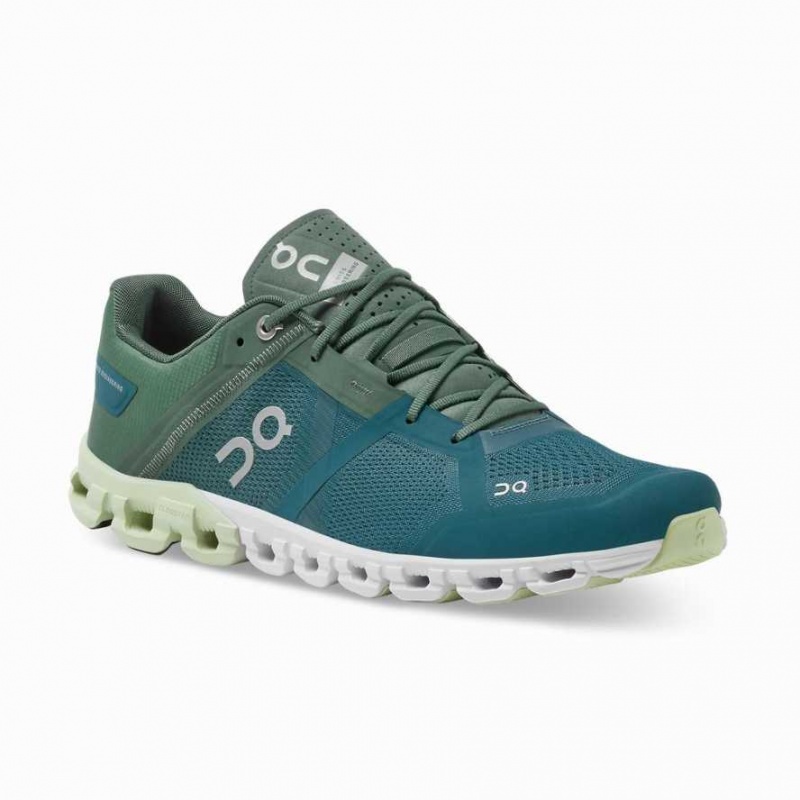 Green / Blue On Cloudflow Men's Road Running Shoes | RWX562041