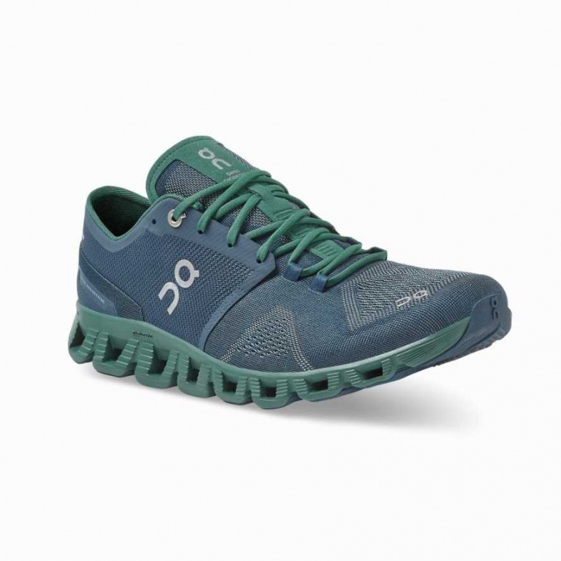 Green / Dark Blue On Cloud X Men's Training Shoes | QVY872140