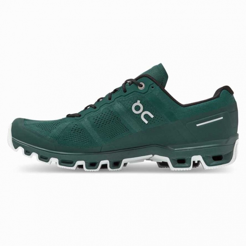 Green / White On Cloudventure Men's Trail Running Shoes | UBY834517