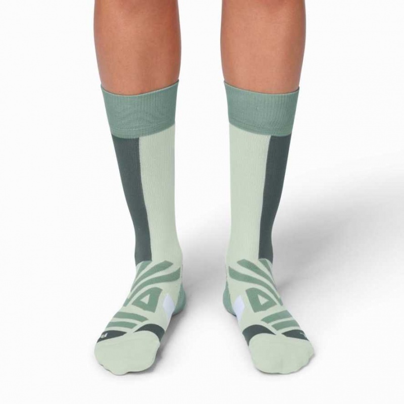 Green / White On High Socks | RNV358421