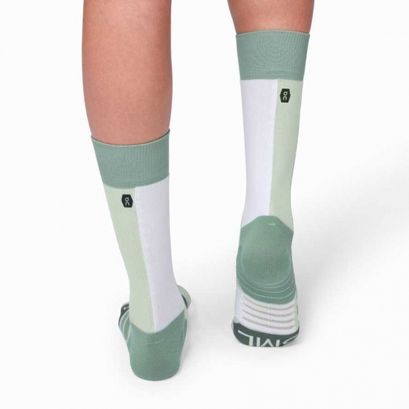 Green / White On High Socks | RNV358421