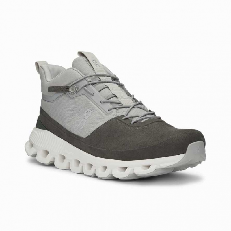 Grey / Black On Cloud Hi Men's Sneakers | KCD523897