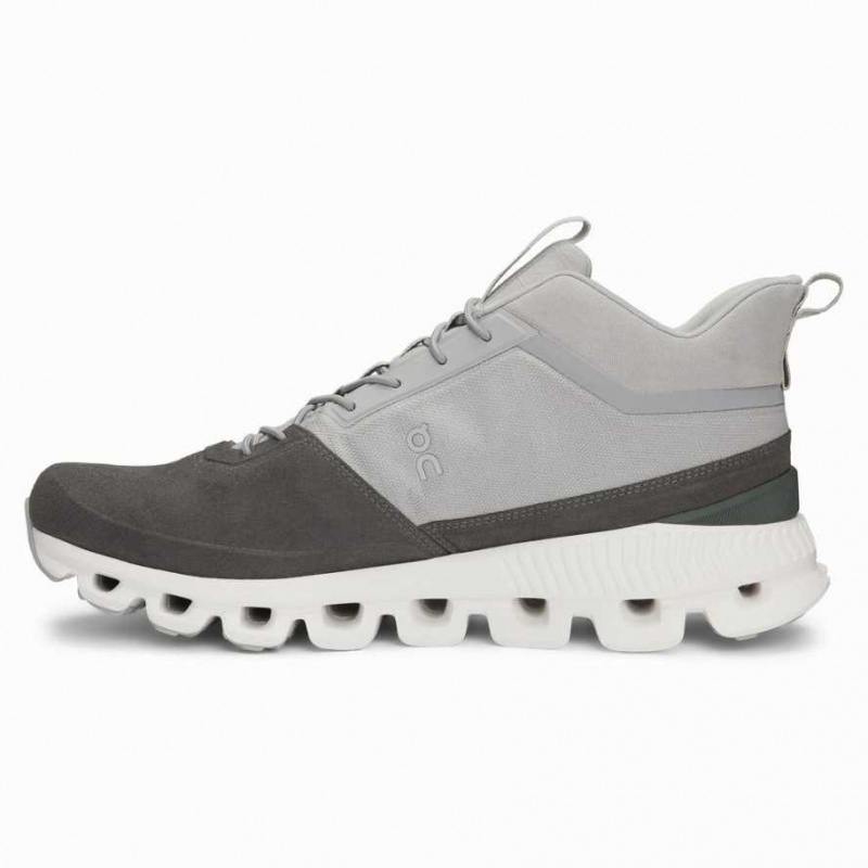 Grey / Black On Cloud Hi Men's Sneakers | KCD523897