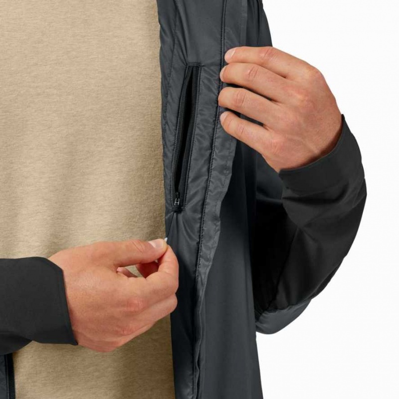 Grey / Black On Insulator Men's Jackets | IUR017385