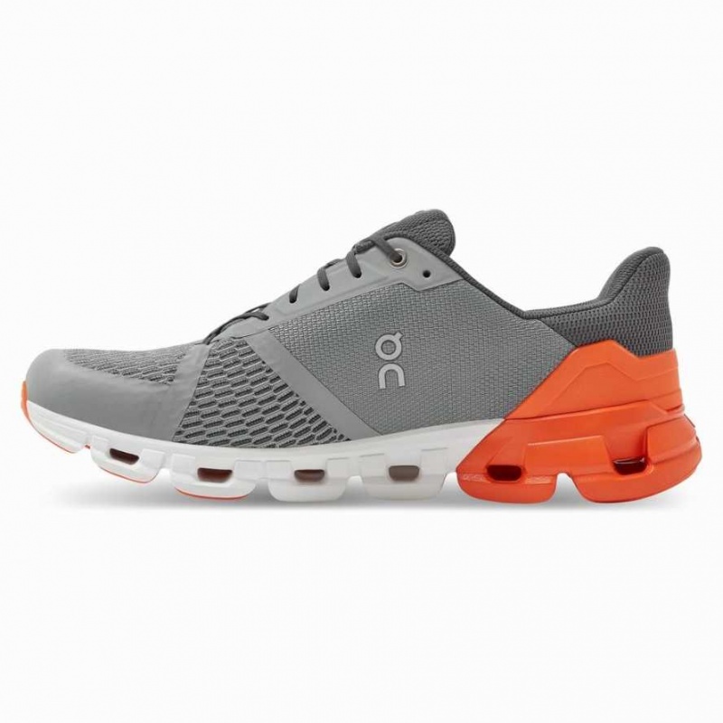 Grey / Orange On Cloudflyer Men's Road Running Shoes | OMZ678345