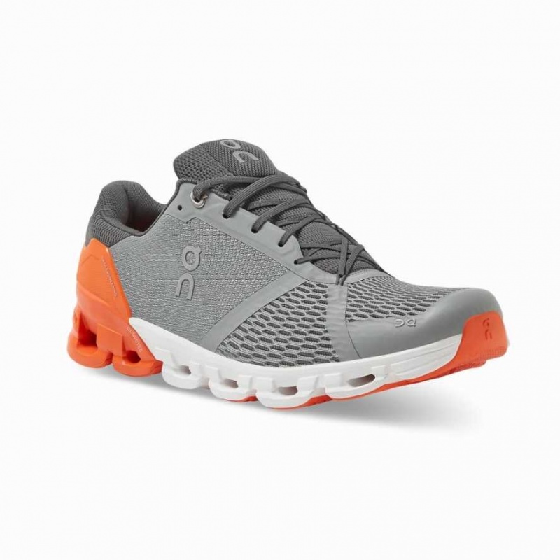 Grey / Orange On Cloudflyer Men's Road Running Shoes | OMZ678345