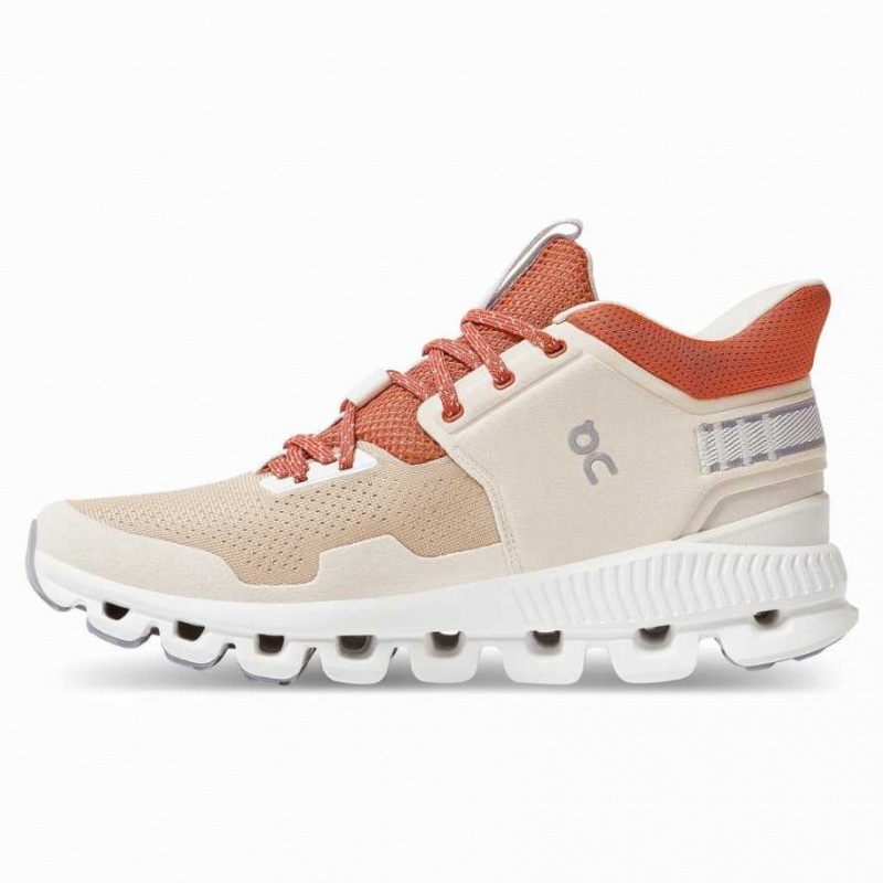 Khaki On Cloud Hi Edge Women's Sneakers | BWY157036