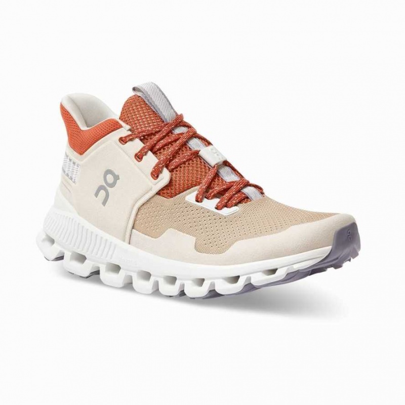 Khaki On Cloud Hi Edge Women's Sneakers | BWY157036