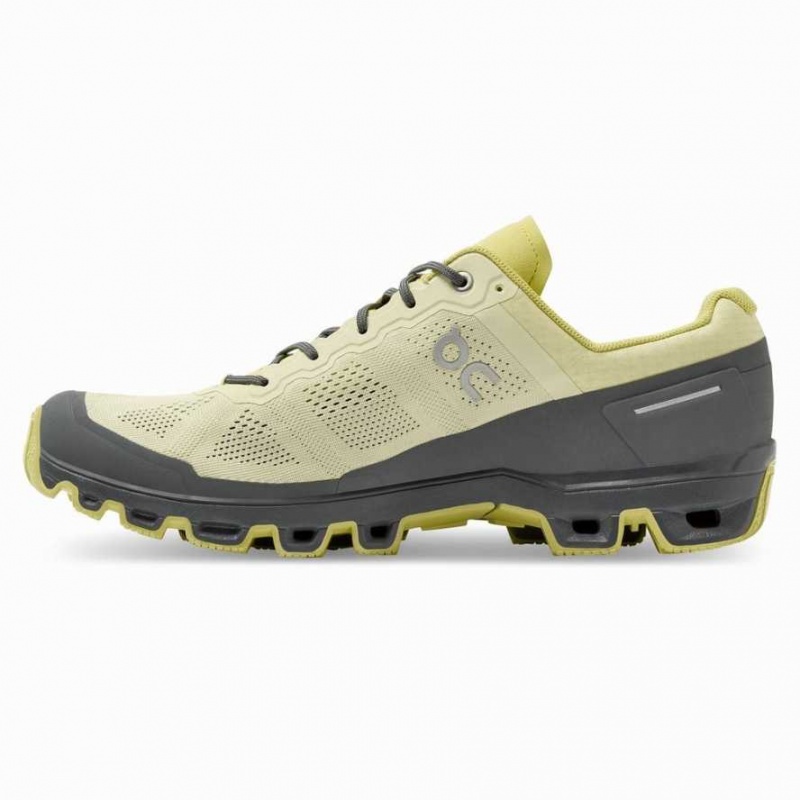 Khaki / Yellow On Cloudventure Men's Trail Running Shoes | VSJ503678