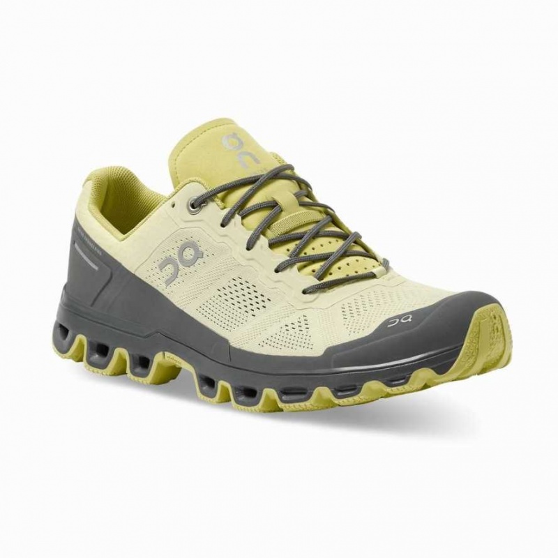 Khaki / Yellow On Cloudventure Men's Trail Running Shoes | VSJ503678