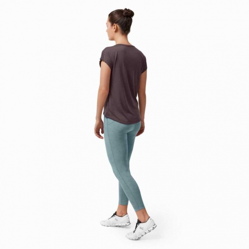 Maroon On Active Flow Women's T-shirts | HNK729185