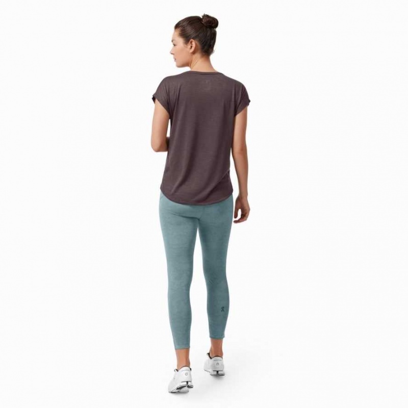 Maroon On Active Flow Women's T-shirts | HNK729185