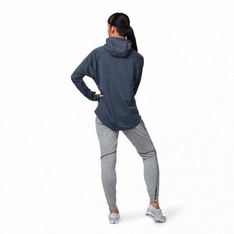 Navy On Athletic & Running Women's Hoodies | CHV824963