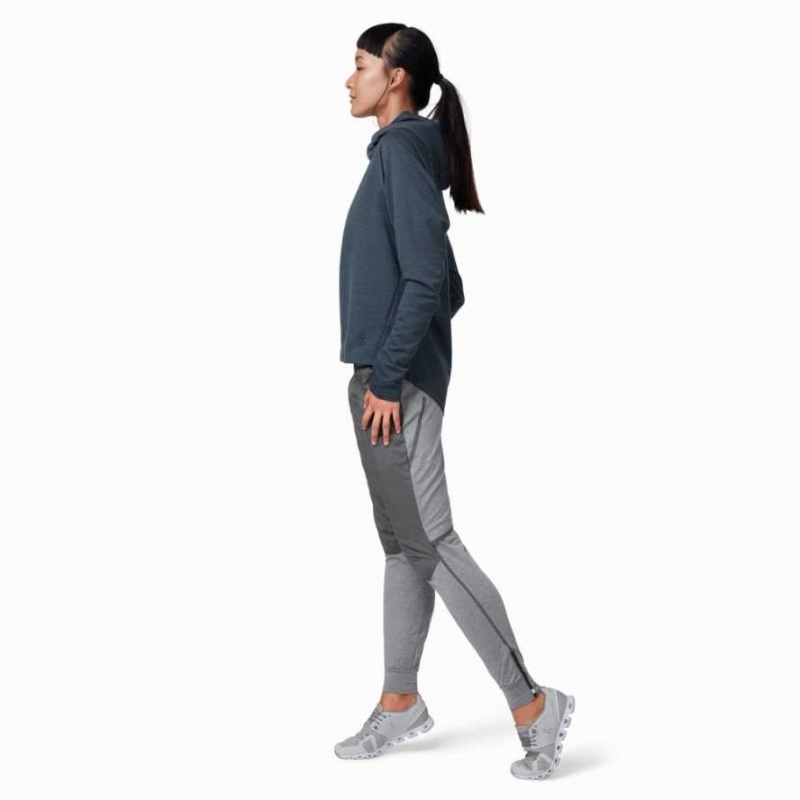 Navy On Athletic & Running Women's Hoodies | CHV824963