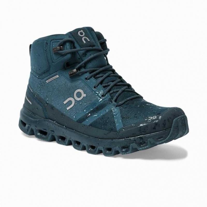 Navy On Cloudrock Waterproof Men's Hiking Boots | QOR059278