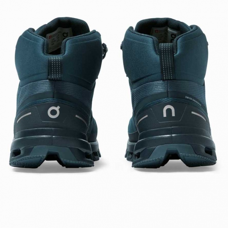 Navy On Cloudrock Waterproof Men's Hiking Boots | QOR059278