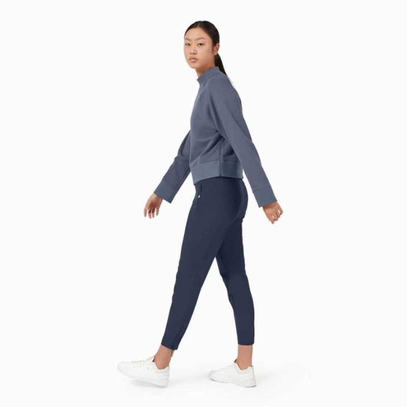 Navy On Lightweight Women's Running Pants | LHG301824