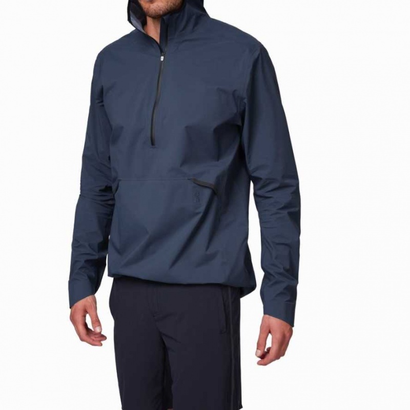 Navy On Waterproof Anorak Men's Jackets | JCG340765