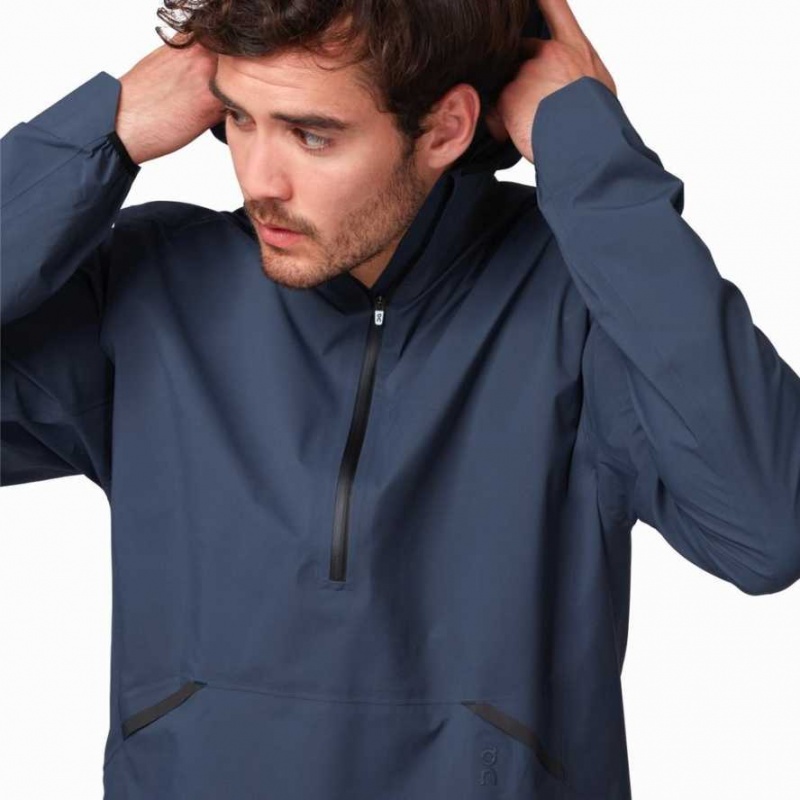 Navy On Waterproof Anorak Men's Jackets | JCG340765