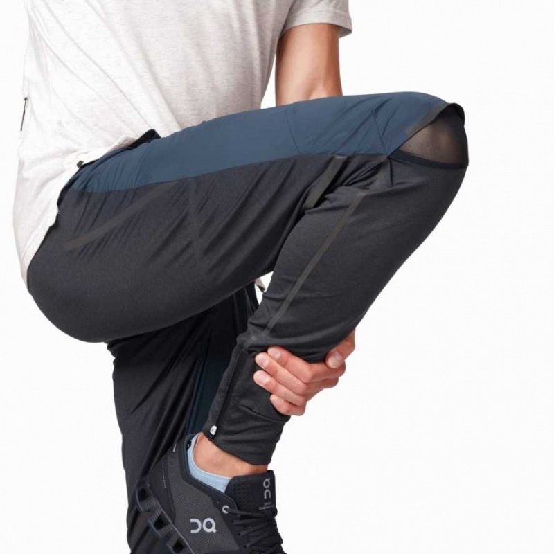 Navy / Black On Men's Running Pants | MJW279164