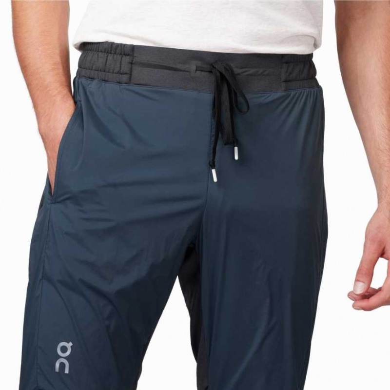 Navy / Black On Men's Running Pants | MJW279164