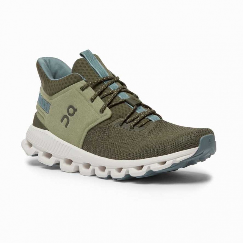 Olive On Cloud Hi Edge Men's Sneakers | RJV459027