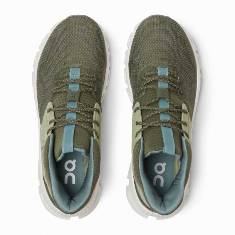 Olive On Cloud Hi Edge Men's Sneakers | RJV459027