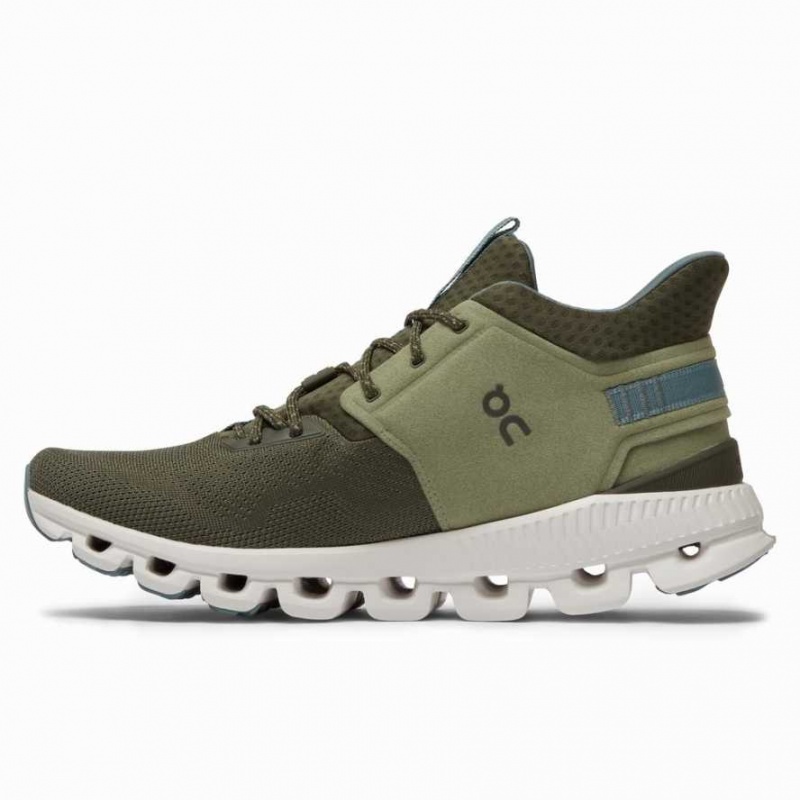 Olive On Cloud Hi Edge Men's Sneakers | RJV459027